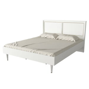 Białe łóżko dwuosobowe 160x200 cm Ravenna – Kalune Design