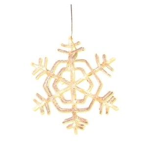 Dekoracyjny świetlny płatek śniegu Best Season Crystal Snowflake, 30 cm