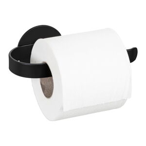 Samoprzylepny metalowy uchwyt na papier toaletowy w kolorze matowej czerni Bivio – Wenko