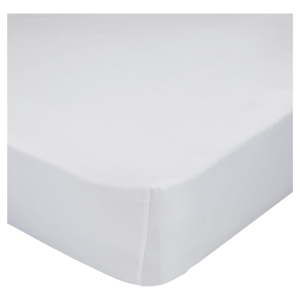 Białe elastyczne prześcieradło bawełniane Happy Friday Basic, 60x120 cm