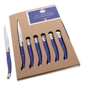 Komplet 6 niebieskich noży Jean Dubost