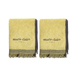 Zestaw 2 żółtych ręczników Marie Claire Colza, 40x60 cm