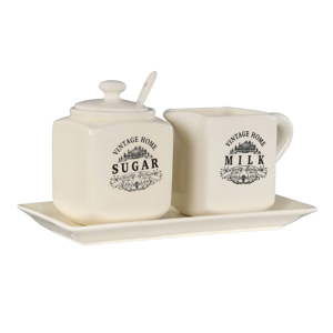 Ceramiczny cukiernica i mlecznik Premier Housewares Vintage Home