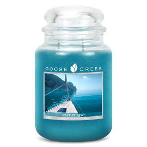 Świeczka zapachowa w szklanym pojemniku Goose Creek Zagubione w morzu, 150 h