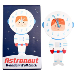 Drewniany zegar ścienny dla dzieci Rex London Astronaut