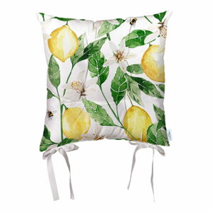 Poduszka na krzesło z mikrowłókna Mike & Co. NEW YORK Lemons, 43x43 cm