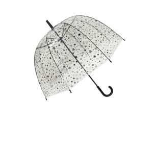 Przezroczysty parasol z detalami w szarym kolorze odporny na wiatr Ambiance Birdcage Stars, ⌀ 81 cm