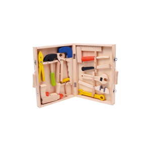 Dziecięcy drewniany zestaw narzędzi w kuferku Legler Toy