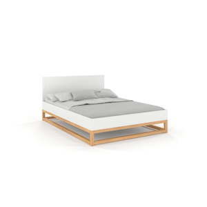 Łóżko dwuosobowe z litego drewna sosnowego SKANDICA Karin, 200x200 cm