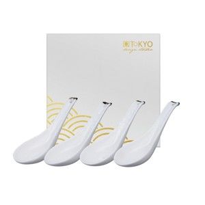 Zestaw 4 białych łyżeczek Tokyo Design Studio Nippon