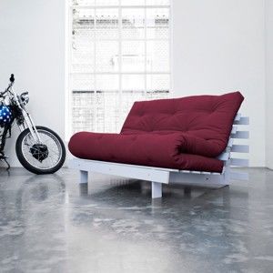 Sofa rozkładana Karup Design Roots White/Bordeaux
