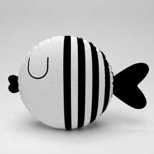 Poduszka dziecięca OYO Kids Fish With Black Stripes