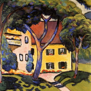 Reprodukcja obrazu August Macke - House in a Landscape, 60x60 cm