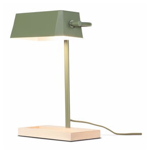Zielona/naturalna lampa stołowa z metalowym kloszem (wysokość 40 cm) Cambridge – it's about RoMi