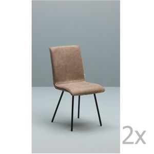 Zestaw 2 jasnobrązowych krzeseł Design Twist Moen