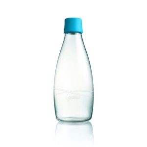 Jasnoniebieska butelka ze szkła ReTap z dożywotnią gwarancją, 800 ml