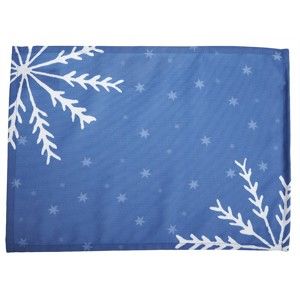 Zestaw 2 niebieskich mat stołowych z motywem światecznym Apolena Honey Christmas, 33x45 cm