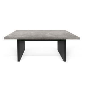 Czarny stół do jadalni z dekorem betonu TemaHome Detroit, 160x72 cm