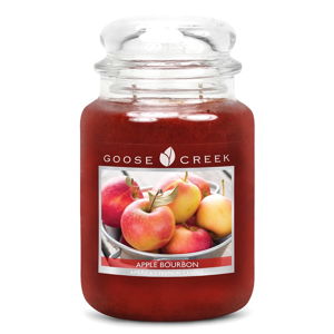 Świeczka zapachowa w szklanym pojemniku Goose Creek Burbon jabłkowy, 150 godz. palenia