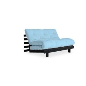 Sofa rozkładana z jasnoniebieskim pokryciem Karup Design Black/Light Blue
