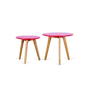Zestaw 2 czerwonych stolików Design Twist Kiko