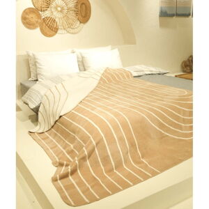 Narzuta w odcieniach ochry/biała na łóżko jednoosobowe 150x200 cm Twin – Oyo Concept