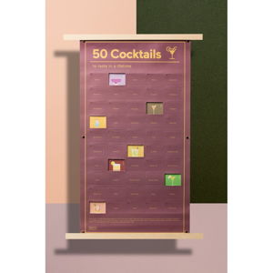 Plakat DOIY 50 drinków, których musisz spróbować, 35x64 cm