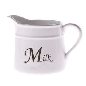 Biały mlecznik ceramiczny Dakls, 460 ml