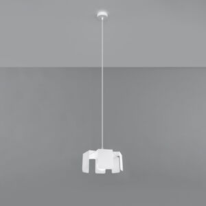 Biała lampa wisząca z metalowym kloszem ø 24 cm Rossario – Nice Lamps