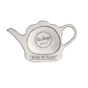 Biały spodek ceramiczny na torebki po herbacie T&G Woodware Pride of Place