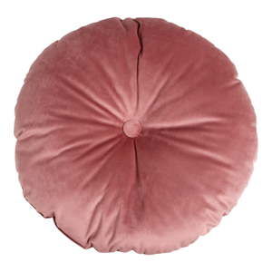 Różowa poduszka z aksamitnym obiciem House Nordic Luso, ø 45 cm