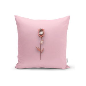 Poszewka na poduszkę Minimalist Cushion Covers Golden Rose With Pink BG, 45x45 cm