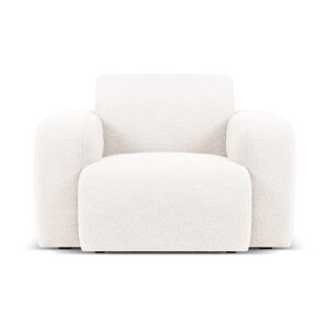 Biały fotel z przędzy pętelkowej Bouclé Molino – Micadoni Home