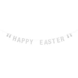 Biała girlanda papierowa Bloomingville Happy Easter, dł. 200 cm
