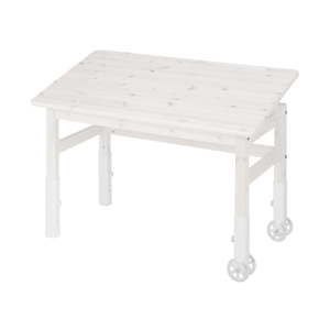 Białe biurko z drewna sosnowewgo z regulacją blatu Flexa Elegant