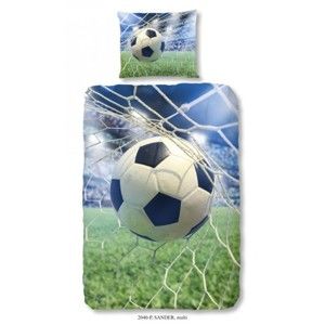 Dziecięca pościel jednoosobowa z czystej bawełny Good Morning Football Game, 140x200 cm