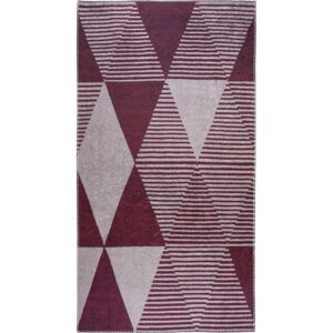 Bordowy dywan odpowiedni do prania 120x160 cm – Vitaus