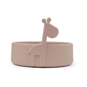 Różowa silikonowa miseczka dla dzieci ø 11,5 cm Raffi – Done by Deer
