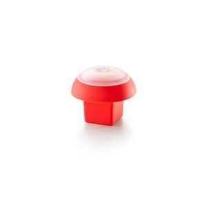 Czerwone kwadratowa silikonowa forma do gotowania jajek w mikrofalówce Lékué Ovo, ⌀ 10 cm