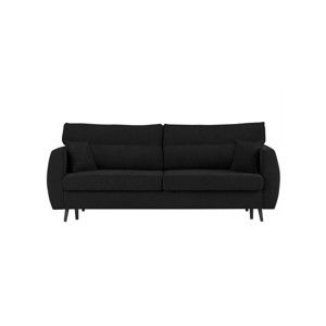 Czarna 3-osobowa sofa rozkładana ze schowkiem Cosmopolitan design Brisbane, 231x98x95 cm