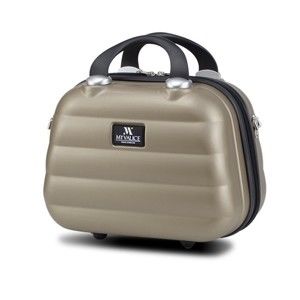 Damska walizka podręczna w kolorze złota My Valice SMART BAG RESSNO Make Up & Hand Suitcase