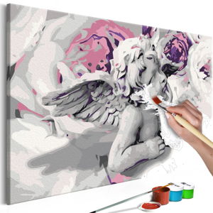 Zestaw płótna, farb i pędzli DIY Artgeist Angel Flowers, 60x40 cm