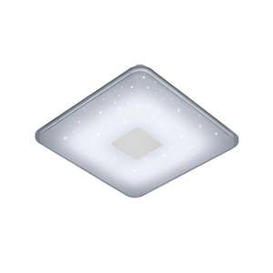 Biała kwadratowa lampa sufitowa LED sterowana zdalnie Trio Ceiling, 42,5x42,5 cm