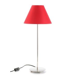 Czerwona lampa stołowa Versa Metalina, ø 25 cm