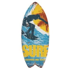 Zestaw 4 ściennych dekoracji z metalu Geese Surfboard
