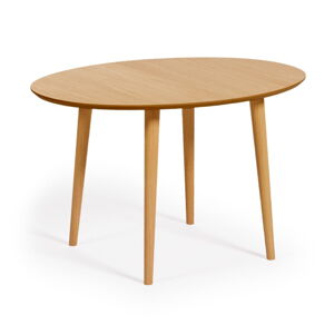 Naturalny rozkładany stół w dekorze dębu 90x120 cm Oqui – Kave Home