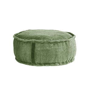 Zielony puf Linen Couture Round, ø 60 cm
