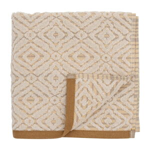Musztardowy/kremowy bawełniany ręcznik 100x50 cm Malou – Bloomingville
