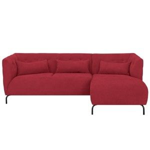 Czerwona 3-osobowa sofa HARPER MAISON Sonja, prawy róg