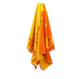 Pomarańczowy bawełniany ręcznik plażowy My Home Plus Sea, 100x173 cm